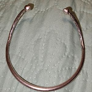 Vintage Sterling Silver Trinidad bagele cuff bracelet